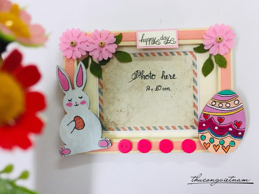 Khung ảnh Thỏ và Trứng mẫu 2